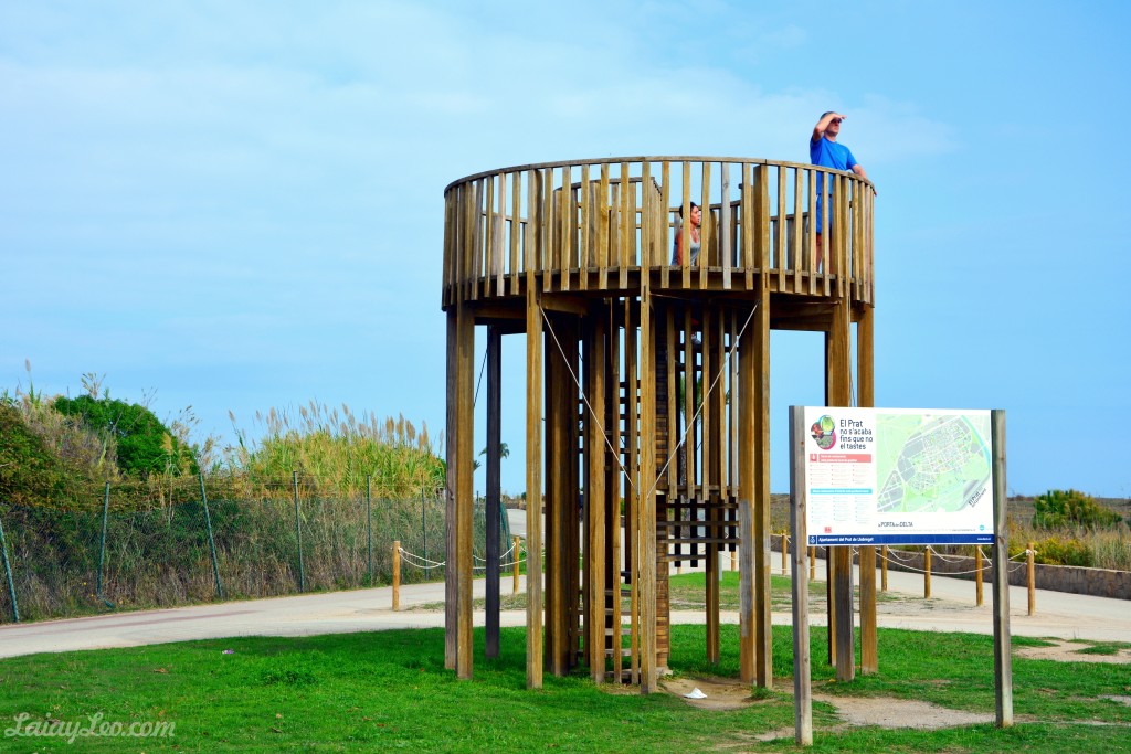 Mirador tubular de la playa.